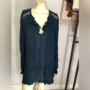 Free People Navy Blue Long Sleeve Top Size S/P